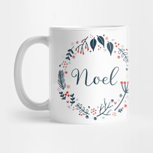 Noel Holiday Wreath Mug